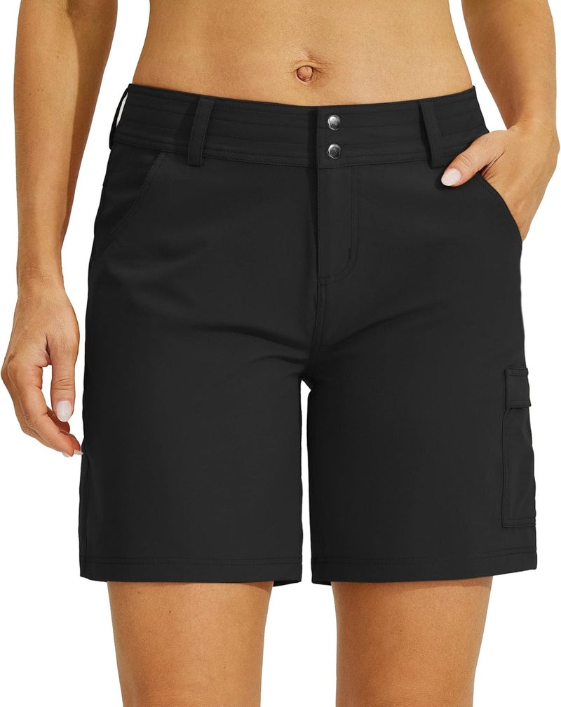 Willit Women's Golf Hiking Shorts Cargo Quick Dry Athletic Shorts Casual Summer Shorts with Pockets 7" - Image 3